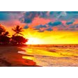 Beautiful Tropical Sunset - 3D Lenticular Postcard Greeting Card - NEW For Sale