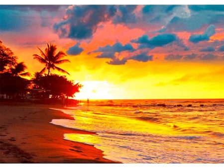 Beautiful Tropical Sunset - 3D Lenticular Postcard Greeting Card - NEW For Sale