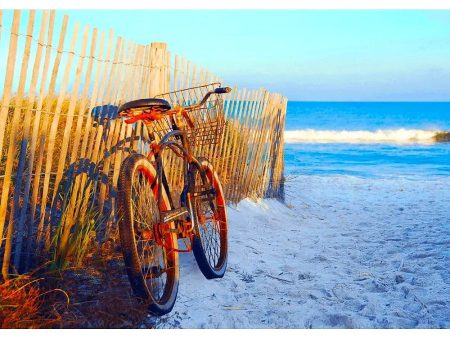 Bicycle on Beach - 3D Lenticular Postcard Greeting Card - NEW Supply