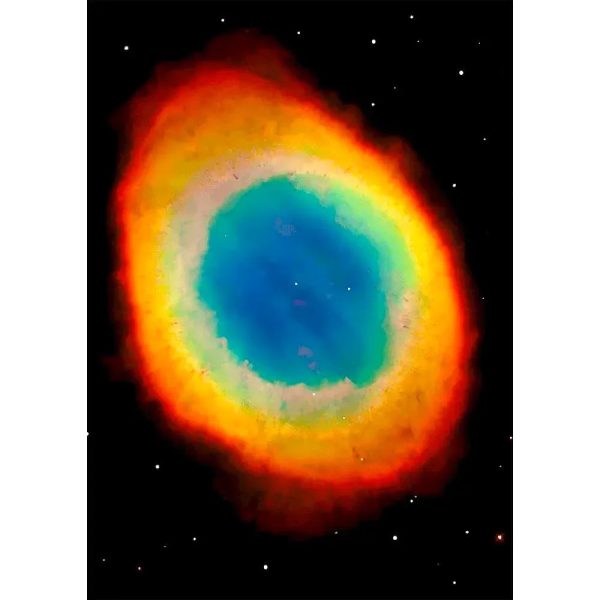 Ring Nebula (Messier 57, M57 or NGC 6720) - 3D Lenticular Postcard Greeting Card - NEW Online