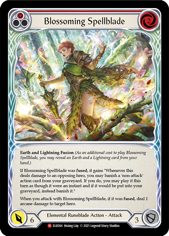 Blossoming Spellblade [ELE064] (Tales of Aria)  1st Edition Rainbow Foil on Sale