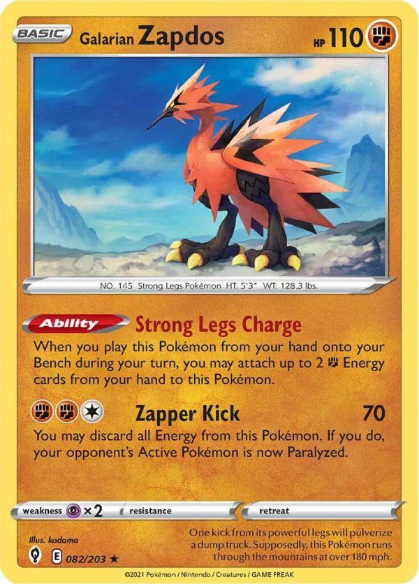 Galarian Zapdos (082 203) [Sword & Shield: Evolving Skies] Hot on Sale