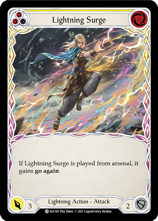 Lightning Surge (Yellow) [ELE190] (Tales of Aria)  1st Edition Normal For Sale