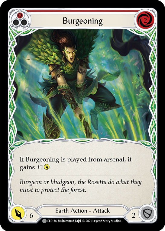 Burgeoning (Red) [ELE134] (Tales of Aria)  1st Edition Rainbow Foil For Discount