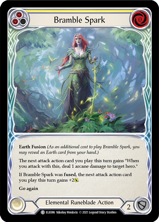 Bramble Spark (Yellow) [ELE086] (Tales of Aria)  1st Edition Rainbow Foil For Cheap