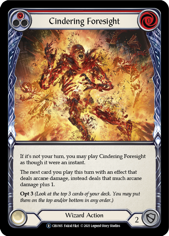 Cindering Foresight (Red) [U-CRU165] (Crucible of War Unlimited)  Unlimited Normal Discount