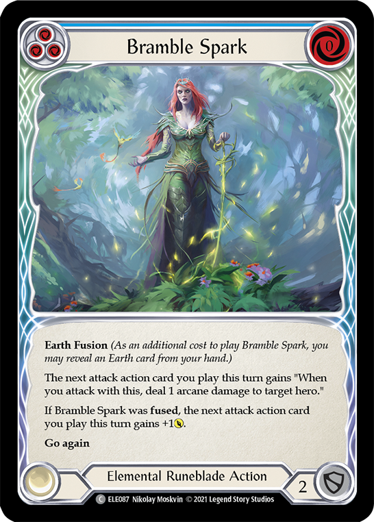 Bramble Spark (Blue) [ELE087] (Tales of Aria)  1st Edition Rainbow Foil Cheap