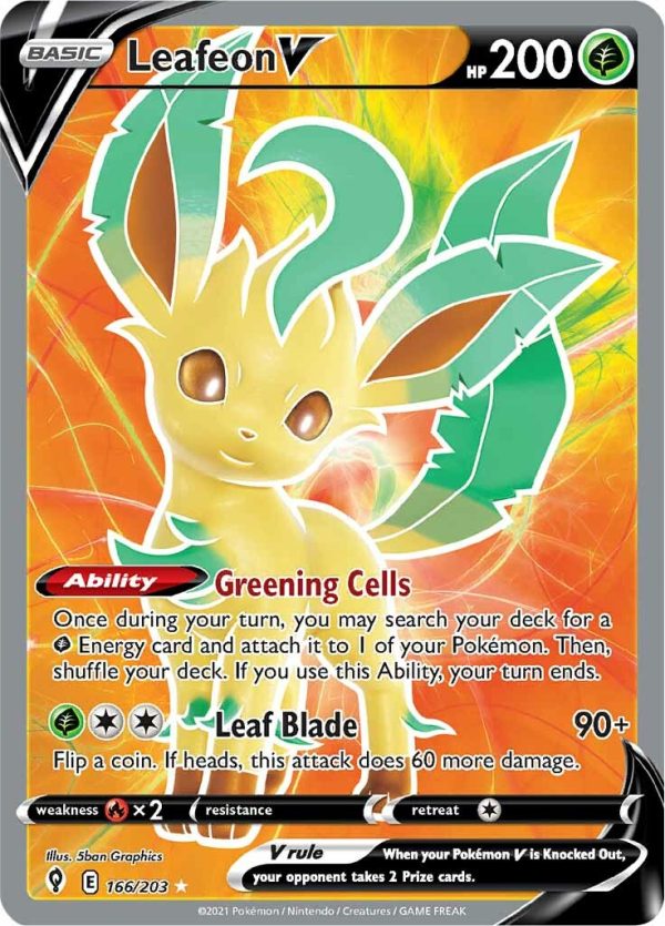 Leafeon V (166 203) [Sword & Shield: Evolving Skies] Sale