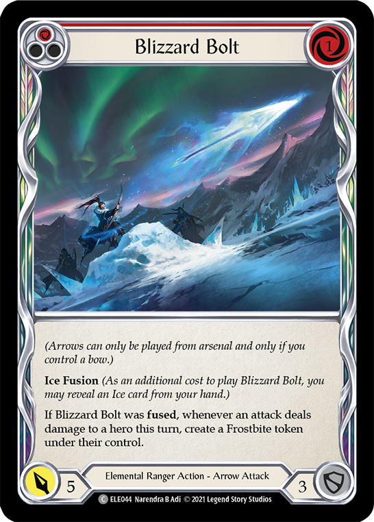 Blizzard Bolt (Red) [ELE044] (Tales of Aria)  1st Edition Normal Sale