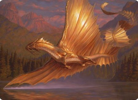 Adult Gold Dragon Art Card [Dungeons & Dragons: Adventures in the Forgotten Realms Art Series] For Discount