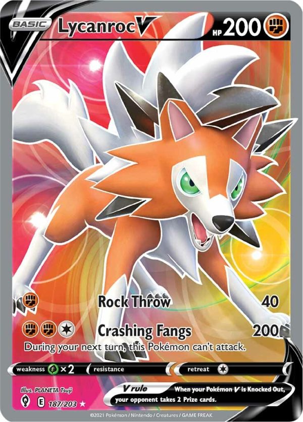 Lycanroc V (187 203) [Sword & Shield: Evolving Skies] For Discount