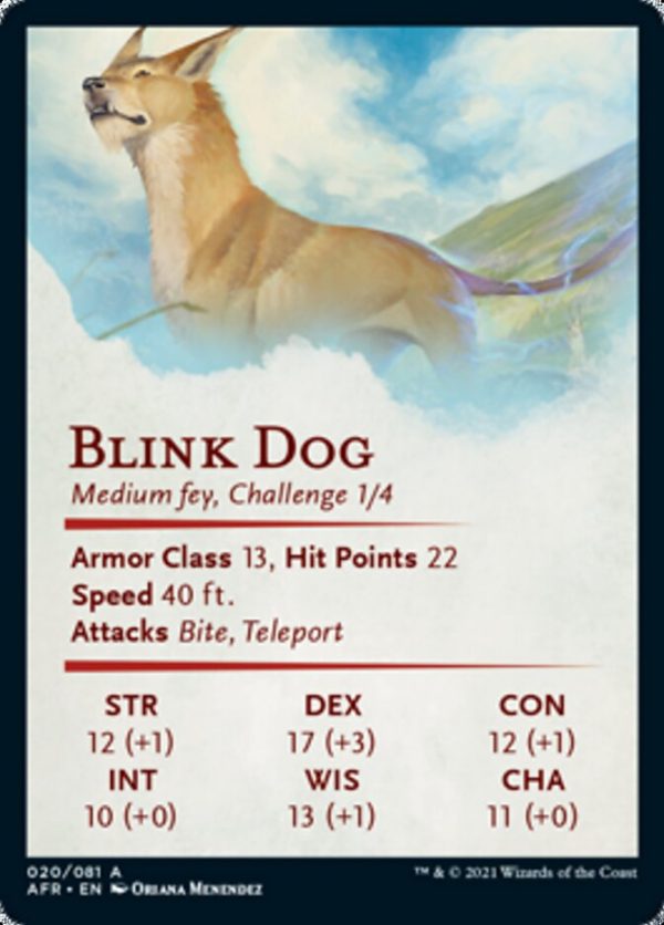 Blink Dog Art Card [Dungeons & Dragons: Adventures in the Forgotten Realms Art Series] Hot on Sale