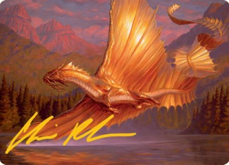 Adult Gold Dragon Art Card (Gold-Stamped Signature) [Dungeons & Dragons: Adventures in the Forgotten Realms Art Series] For Sale