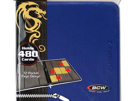 BCW Zipper-Folio LX 12-Pocket - Blue Online Hot Sale