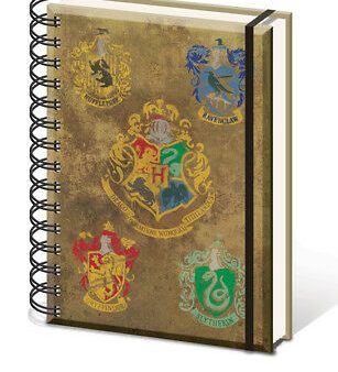 Harry Potter: Hogwarts and House Crests A5 Notebook For Sale