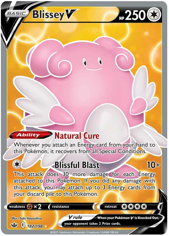 Blissey V (182 198) [Sword & Shield: Chilling Reign] For Sale