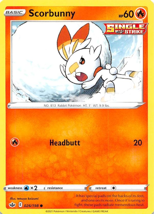 Scorbunny (026 198) [Sword & Shield: Chilling Reign] Cheap