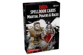 D&D Spellbook cards: Martial Powers & Races Deck Supply