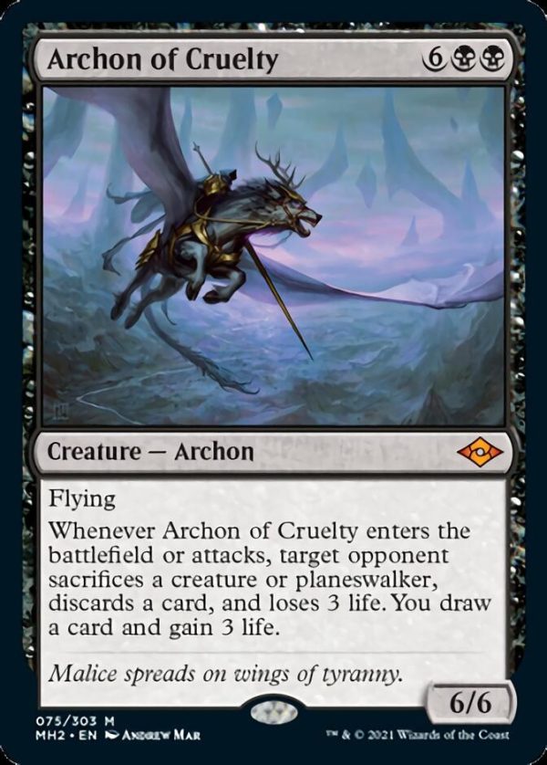 Archon of Cruelty [Modern Horizons 2] Hot on Sale