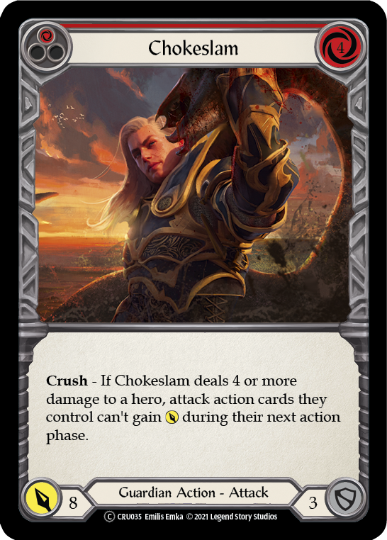 Chokeslam (Red) [U-CRU035-RF] (Crucible of War Unlimited)  Unlimited Rainbow Foil For Cheap