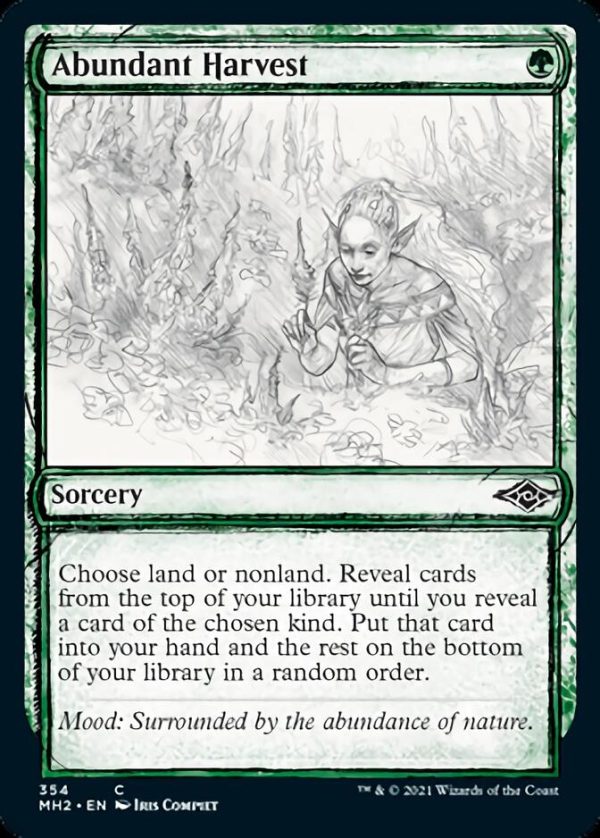 Abundant Harvest (Sketch) [Modern Horizons 2] on Sale